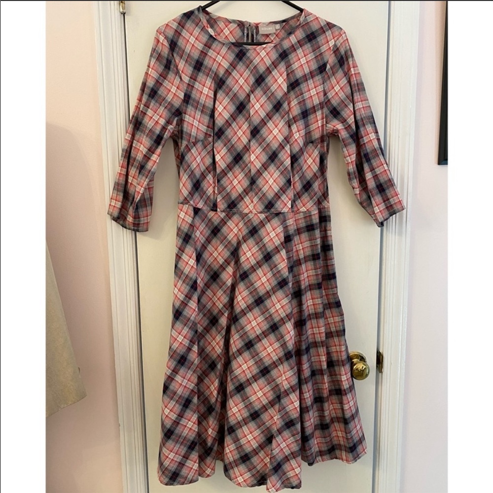 Plaid eShakti dress, size 1X- 16W